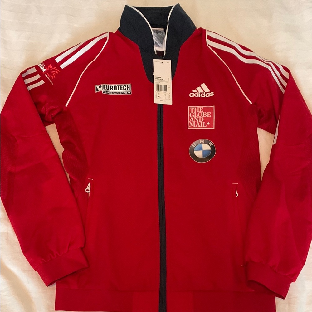 Canada Official Olympic Bobsleigh/skeleton  Team Red Adidas Jacket NWT